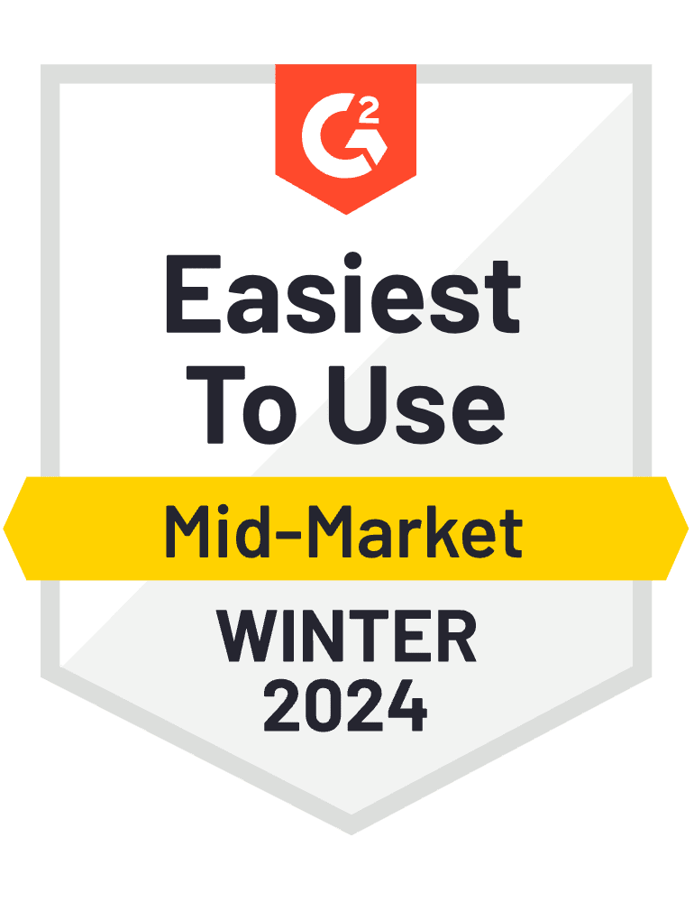 G2 Easiest to Use Mid Market Winter 2024