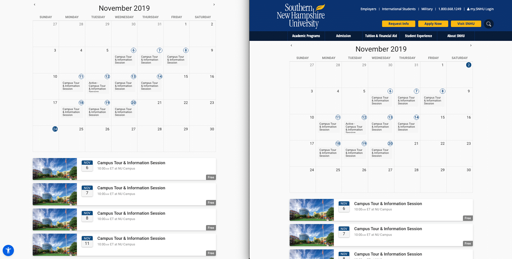Embed Event Pages 