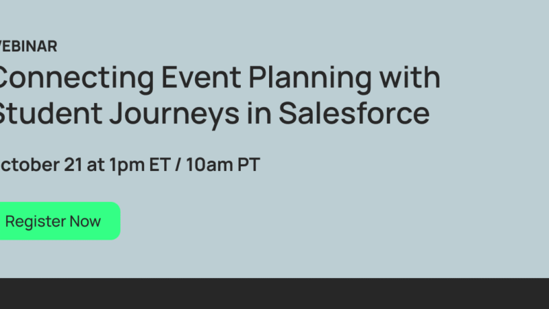 Connecting Event Planning with Student Journeys in Salesforce
