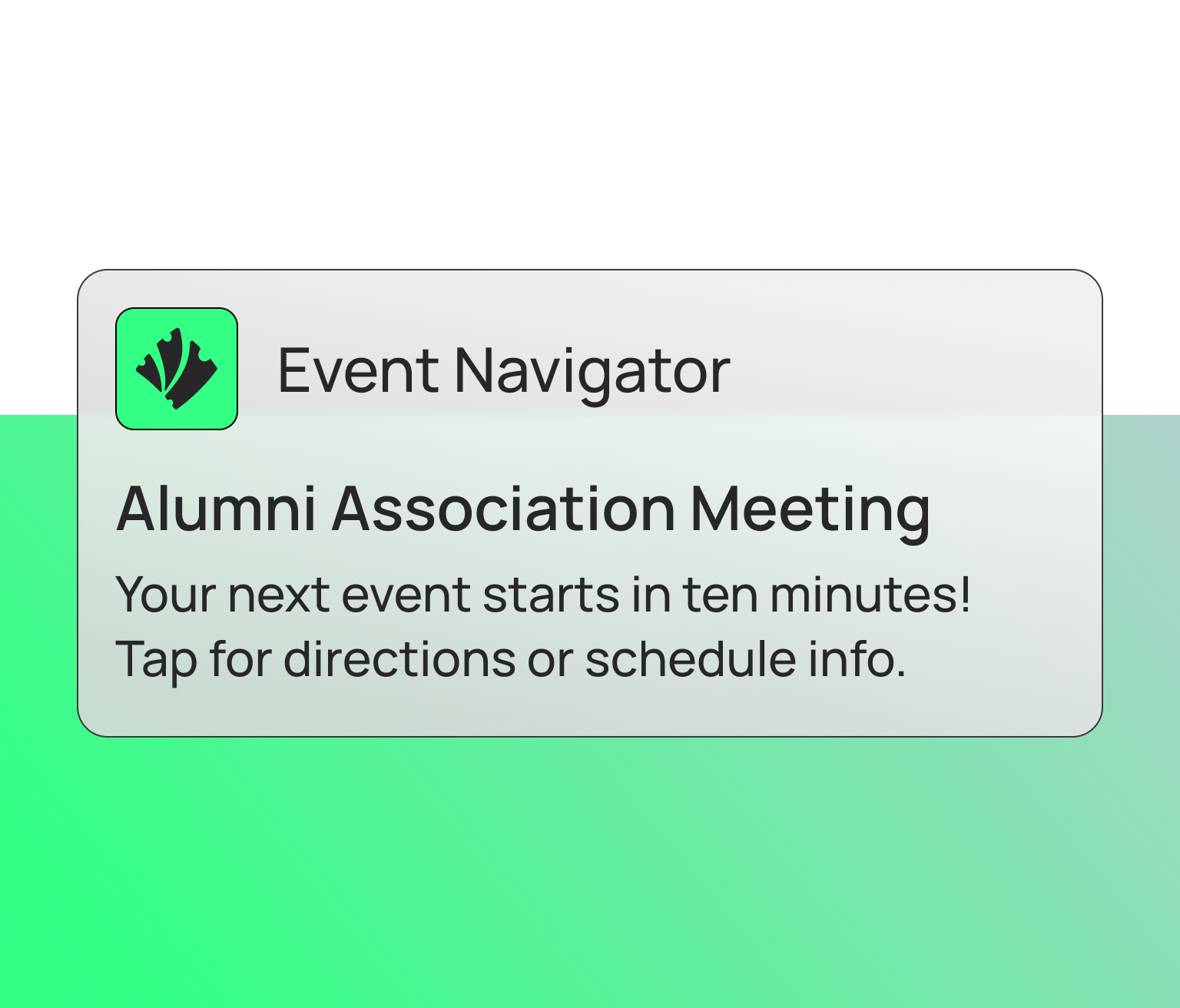 Real-time event update notification displayed in Blackthorn Event Navigator.