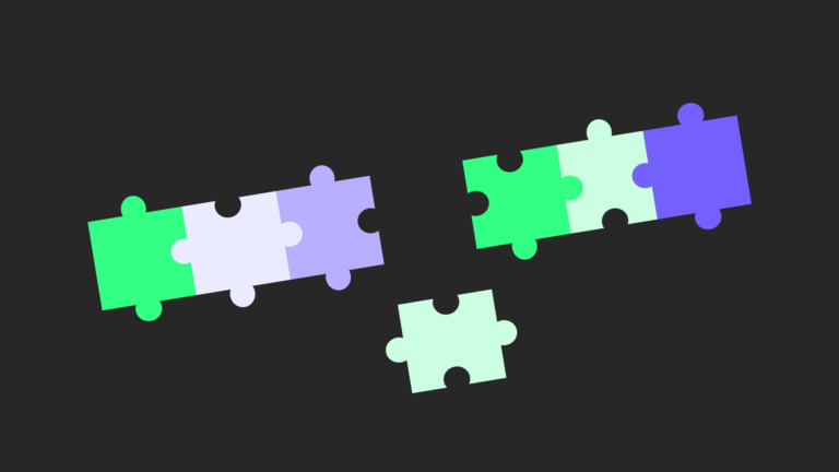 Graphic design of puzzle pieces